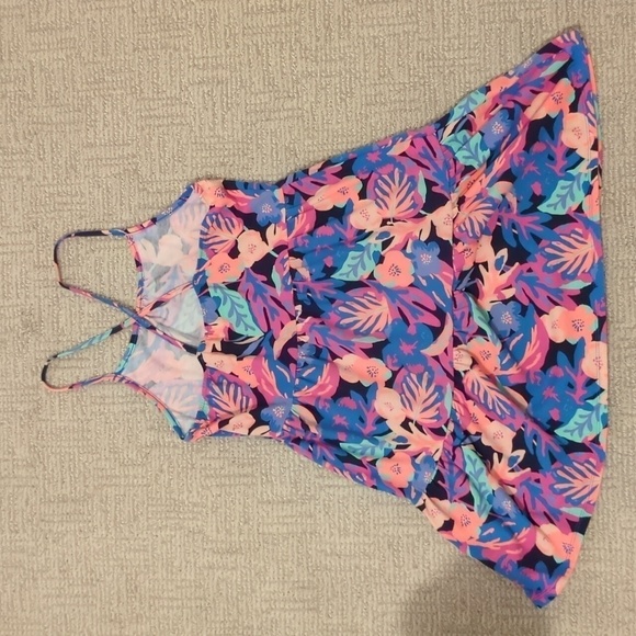 Cat & Jack tropical cross back dress girls size large 10/12 - Picture 6 of 6